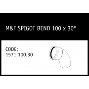 Marley Rubber Ring Joint M&F Spigot Bend 100 x 30° - 1571.100.30